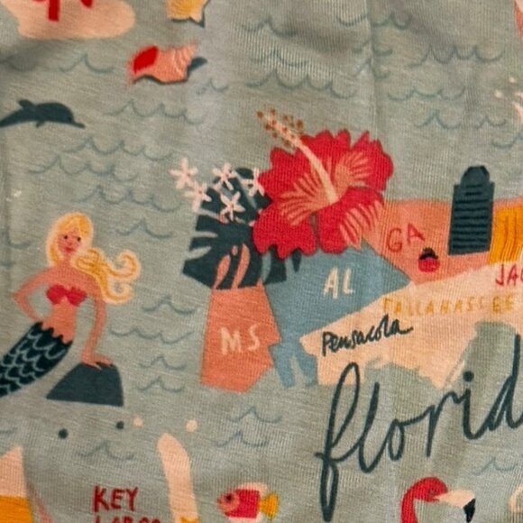 Spartina 449 Florida Mermaid Vacation Print Pajama Sleep Pants Size Small - Picture 8 of 8